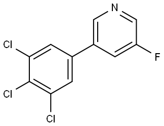 3-Fluoro-5-(3,4,5-trichlorophenyl)pyridine 结构式