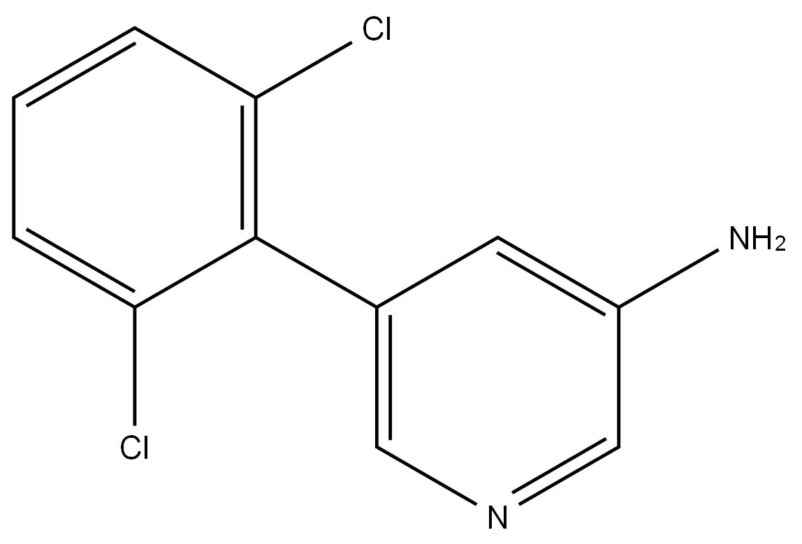 5-(2,6-Dichlorophenyl)-3-pyridinamine 结构式