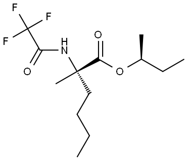 (S)-(S)-仲丁基 2-甲基-2-(2,2,2-三氟乙酰胺基)己酸酯 结构式