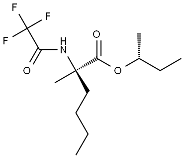 (R)-(R)-仲丁基 2-甲基-2-(2,2,2-三氟乙酰胺基)己酸酯 结构式