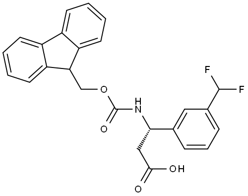 Fmoc-L-beta-phe(3-CF2H)-OH 结构式