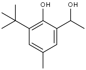3-(1,1-Dimethylethyl)-2-hydroxy-α,5-dimethylbenzenemethanol 结构式