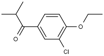 1-(3-chloro-4-ethoxyphenyl)-2-methylpropan-1-one 结构式