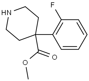 4-Piperidinecarboxylic acid, 4-(2-fluorophenyl)-, methyl ester 结构式