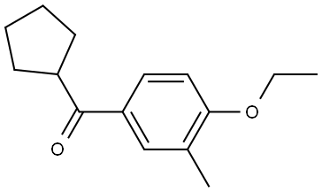 Cyclopentyl(4-ethoxy-3-methylphenyl)methanone 结构式