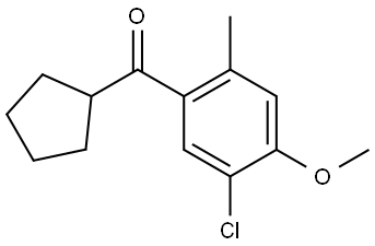 (5-Chloro-4-methoxy-2-methylphenyl)cyclopentylmethanone 结构式