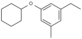 1-(Cyclohexyloxy)-3-ethyl-5-methylbenzene 结构式