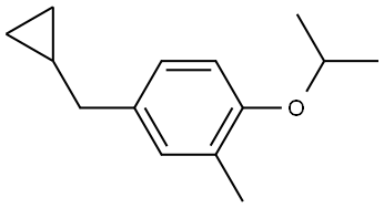 4-(Cyclopropylmethyl)-2-methyl-1-(1-methylethoxy)benzene 结构式