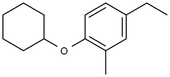 1-(Cyclohexyloxy)-4-ethyl-2-methylbenzene 结构式