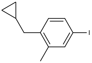 1-(cyclopropylmethyl)-4-iodo-2-methylbenzene 结构式