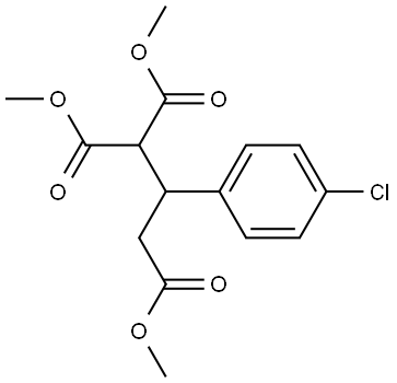 1,1,3-Propanetricarboxylic acid, 2-(4-chlorophenyl)-, 1,1,3-trimethyl ester 结构式