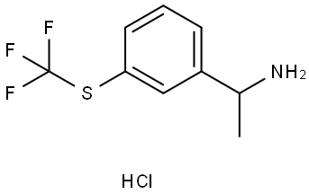 1-{3-[(trifluoromethyl)sulfanyl]phenyl}ethan-1-amine hydrochloride 结构式