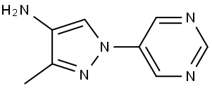 3-methyl-1-(pyrimidin-5-yl)-1H-pyrazol-4-amine 结构式