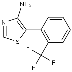 4-Amino-5-(2-trifluoromethylphenyl)thiazole 结构式
