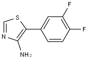 4-Amino-5-(3,4-difluorophenyl)thiazole 结构式