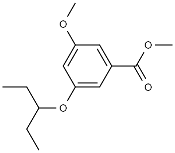 Methyl 3-(1-ethylpropoxy)-5-methoxybenzoate 结构式