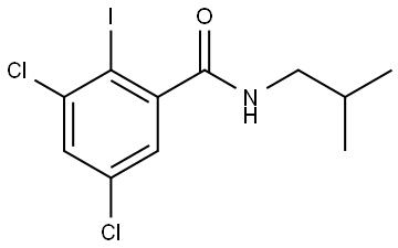 3,5-Dichloro-2-iodo-N-(2-methylpropyl)benzamide 结构式