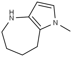 1-methyl-1,4,5,6,7,8-hexahydropyrrolo[3,2-b]azepine 结构式