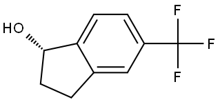 (S)-5-(trifluoroMethyl)-2,3-dihydro-1H-inden-1-ol 结构式