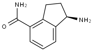 (1R)-1-amino-2,3-dihydro-1H-indene-4-carboxamide 结构式