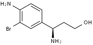 (3R)-3-amino-3-(4-amino-3-bromophenyl)propan-1-ol 结构式