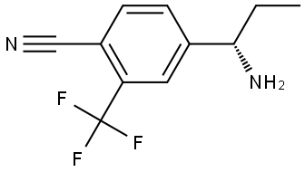 (S)-4-(1-aminopropyl)-2-(trifluoromethyl)benzonitrile 结构式