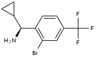 (S)-[2-BROMO-4-(TRIFLUOROMETHYL)PHENYL](CYCLOPROPYL)METHANAMINE 结构式