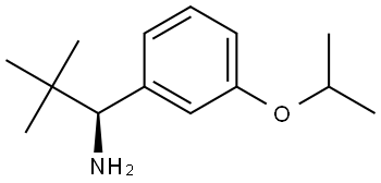 (S)-1-(3-isopropoxyphenyl)-2,2-dimethylpropan-1-amine 结构式