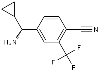 (R)-4-(amino(cyclopropyl)methyl)-2-(trifluoromethyl)benzonitrile 结构式