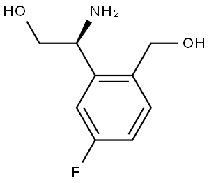 (2S)-2-AMINO-2-[5-FLUORO-2-(HYDROXYMETHYL)PHENYL]ETHAN-1-OL 结构式