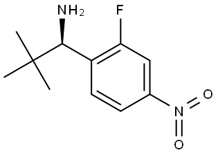 (1R)-1-(2-fluoro-4-nitrophenyl)-2,2-dimethylpropan-1-amine 结构式