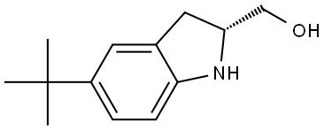 (2R)-5-tert-butyl-2,3-dihydro-1H-indol-2-yl]methanol 结构式