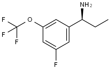 (1S)-1-[3-FLUORO-5-(TRIFLUOROMETHOXY)PHENYL]PROPAN-1-AMINE 结构式