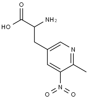 2-AMINO-3-(6-METHYL-5-NITROPYRIDIN-3-YL)PROPANOIC ACID 结构式