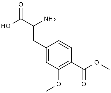 2-amino-3-[3-methoxy-4-(methoxycarbonyl)phenyl]propanoic acid 结构式