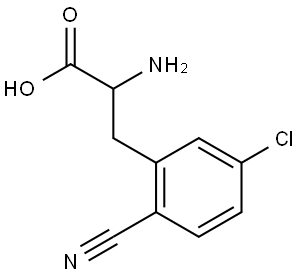 2-AMINO-3-(5-CHLORO-2-CYANOPHENYL)PROPANOIC ACID 结构式