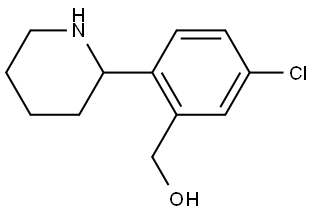 5-chloro-2-(piperidin-2-yl)phenyl]methanol 结构式