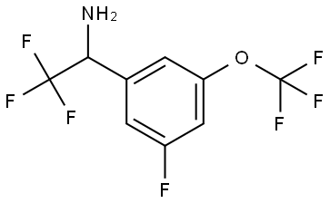 2,2,2-TRIFLUORO-1-[3-FLUORO-5-(TRIFLUOROMETHOXY)PHENYL]ETHYLAMINE 结构式