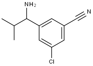 3-(1-AMINO-2-METHYLPROPYL)-5-CHLOROBENZENECARBONITRILE 结构式