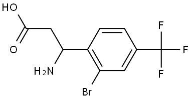 3-AMINO-3-[2-BROMO-4-(TRIFLUOROMETHYL)PHENYL]PROPANOIC ACID 结构式