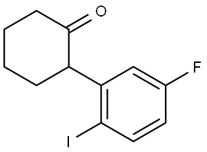 2-(5-fluoro-2-iodophenyl)cyclohexan-1-one 结构式