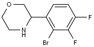 3-(2-BROMO-3,4-DIFLUOROPHENYL)MORPHOLINE 结构式