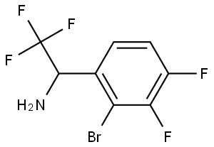 1-(2-BROMO-3,4-DIFLUOROPHENYL)-2,2,2-TRIFLUOROETHAN-1-AMINE 结构式