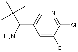 1-(5,6-DICHLORO(3-PYRIDYL))-2,2-DIMETHYLPROPYLAMINE 结构式