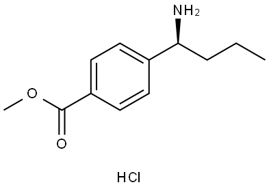 methyl (S)-4-(1-aminobutyl)benzoate hydrochloride 结构式