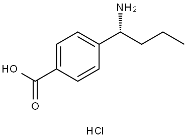 (R)-4-(1-aminobutyl)benzoic acid hydrochloride 结构式