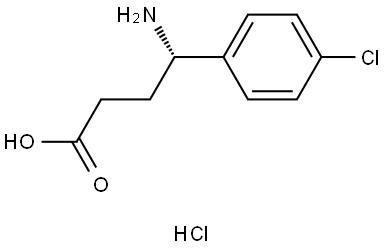 (S)-4-氨基-4-(4-氯苯基)丁酸盐酸盐 结构式