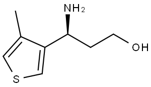 (3S)-3-AMINO-3-(4-METHYL (3-THIENYL))PROPAN-1-OL 结构式