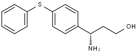 (3S)-3-AMINO-3-[4-(PHENYLSULFANYL)PHENYL]PROPAN-1-OL 结构式