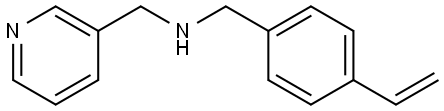 N-[(4-乙烯基苯基)甲基] -3-吡啶甲胺 结构式